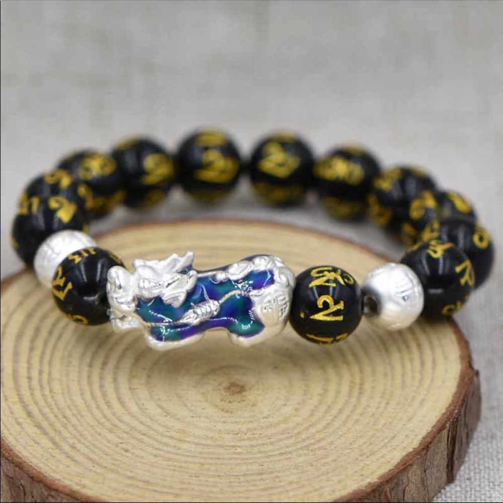 Men’s obsidian bracelet